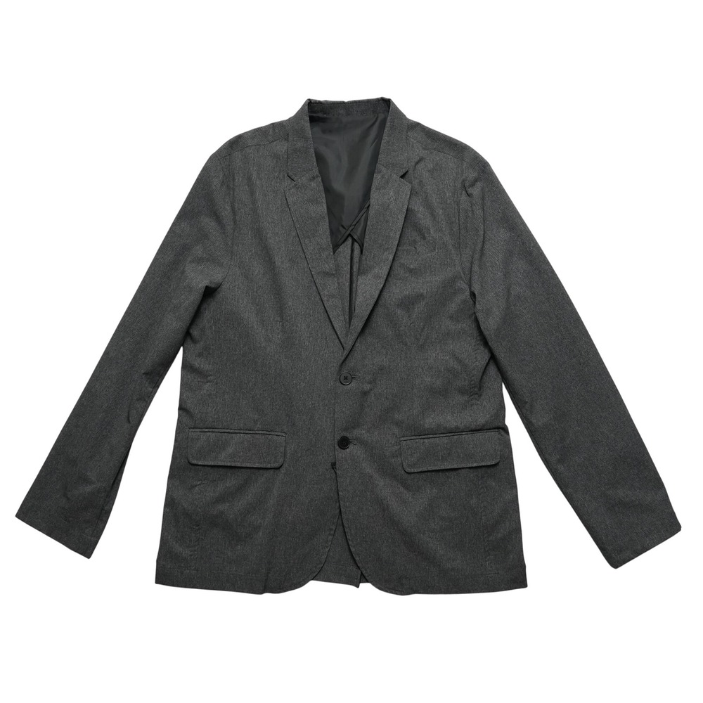Kenneth Cole Mens 44 Gray Blazer Two Button Notch Lapel‎ Career Jacket